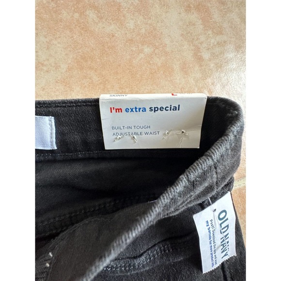 Old Navy Black Skinny Build in tough Adjustable Waist‎ Jegging Girl size L 10-12 - Picture 4 of 7